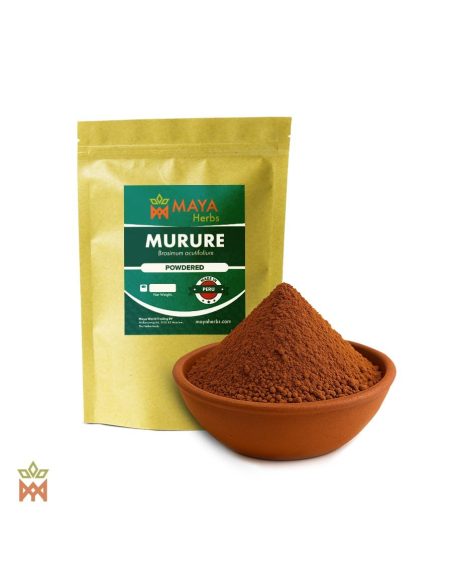 Mururé du Brésil – Écorce en poudre, Brosimum acutifolium – sachet et coupelle de poudre