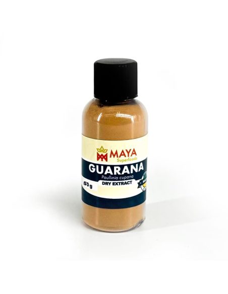 Guaraná du Brésil – Extrait sec de graines 20 %, Paullinia cupana – flacon étiqueté 50 g