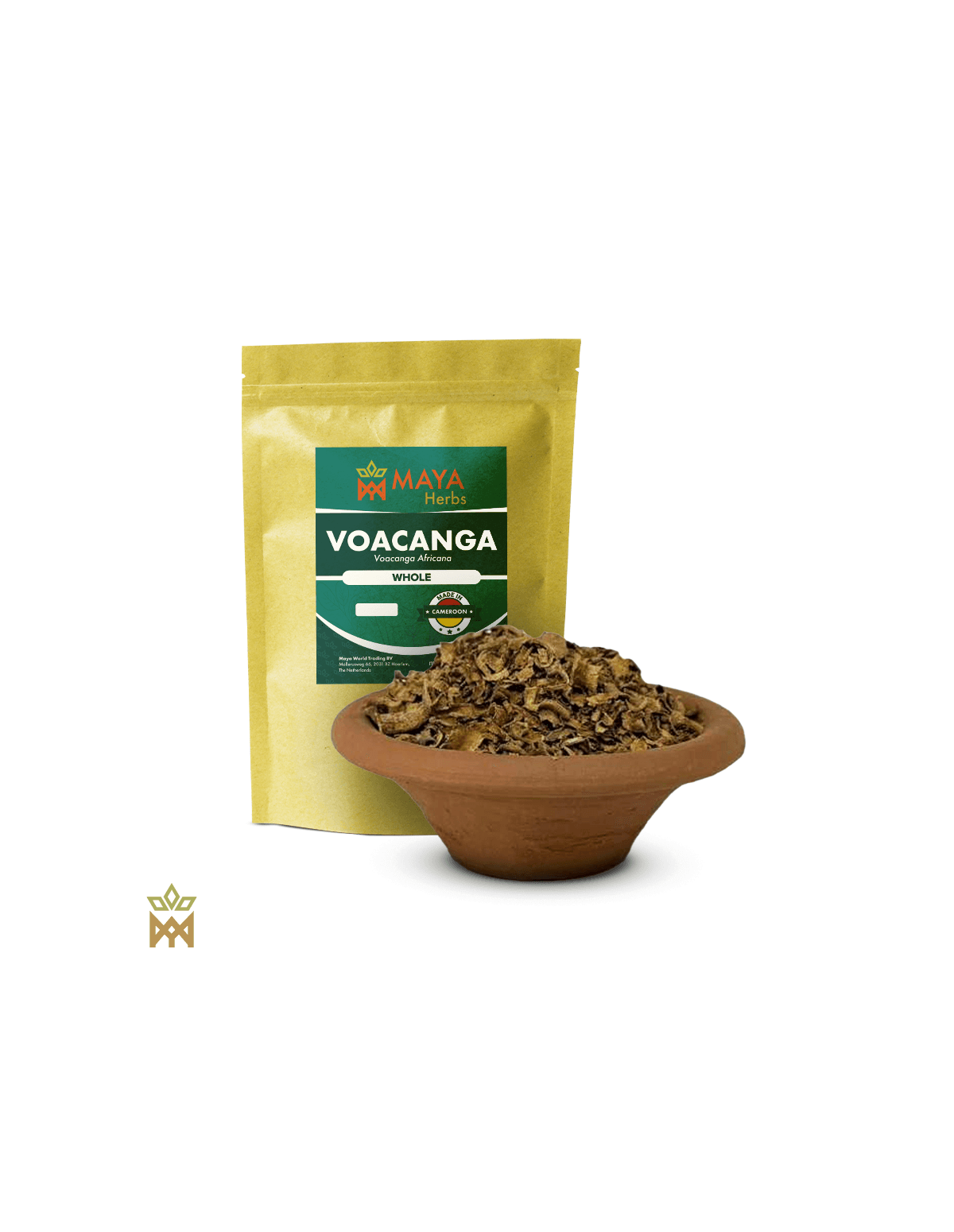 Voacanga du Cameroun (Voacanga africana) – sachet Maya Herbs et morceaux d’écorce