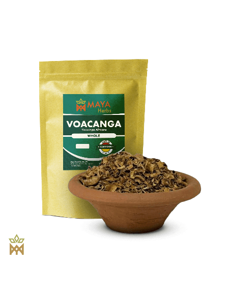 Voacanga du Cameroun (Voacanga africana) – sachet Maya Herbs et morceaux d’écorce