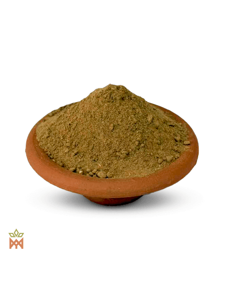 Mélange brésilien de cinq plantes – Poudre – poudre brun sable en coupelle