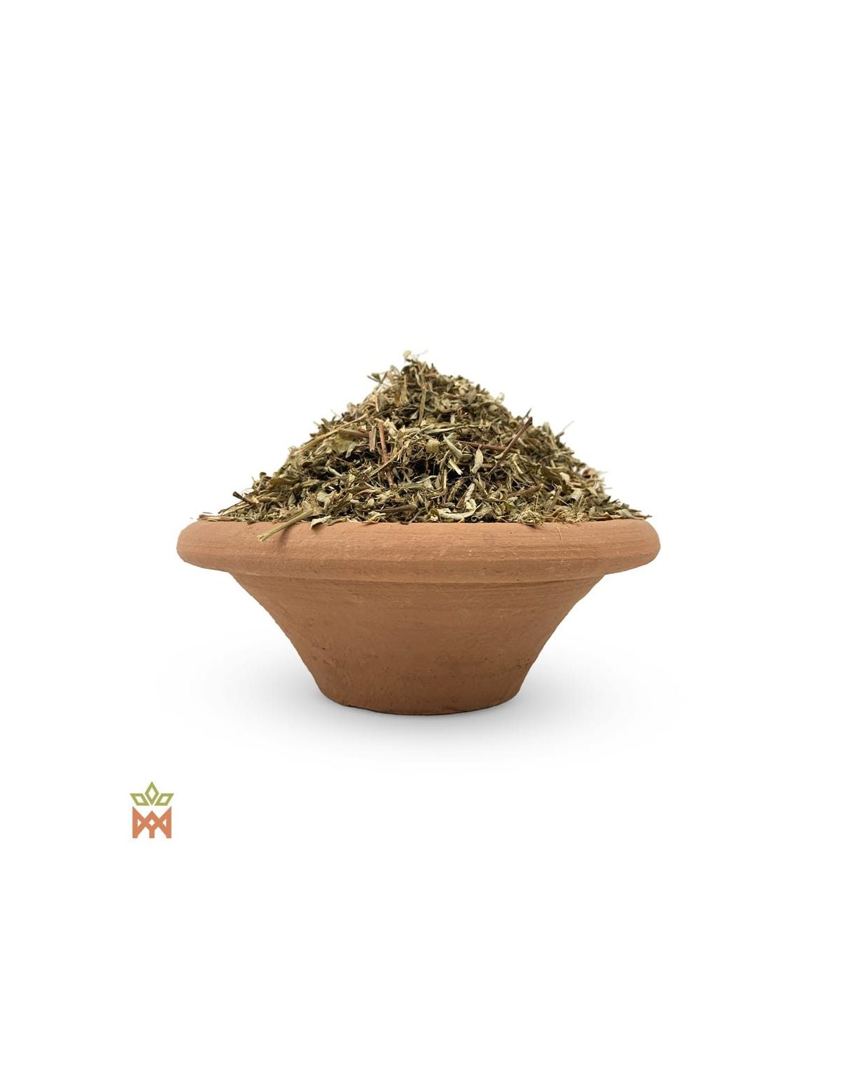 Chanca Piedra du Pérou – Plante effilochée, Phyllanthus niruri – feuilles et tiges effilochées dans un bol