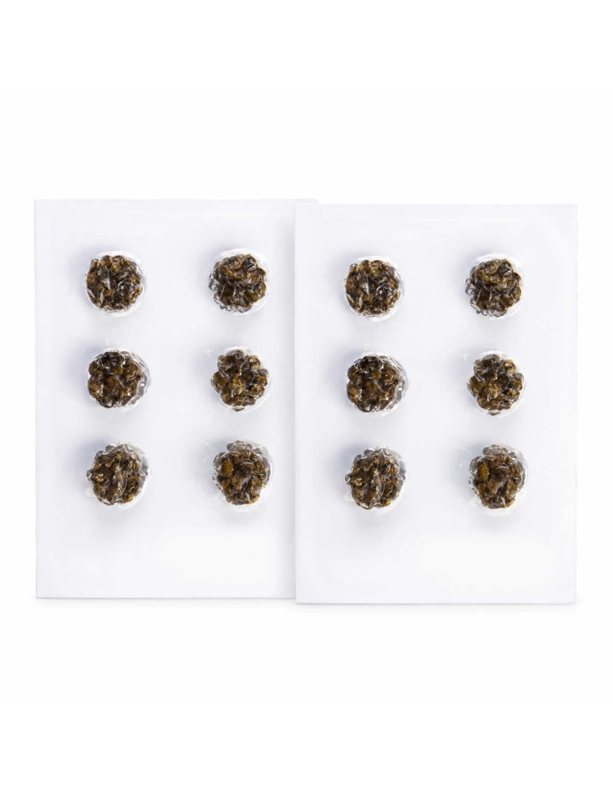 Cadeau – deux packs de truffes microdosage, 6 portions chacun – deux plaquettes de six alvéoles scellées