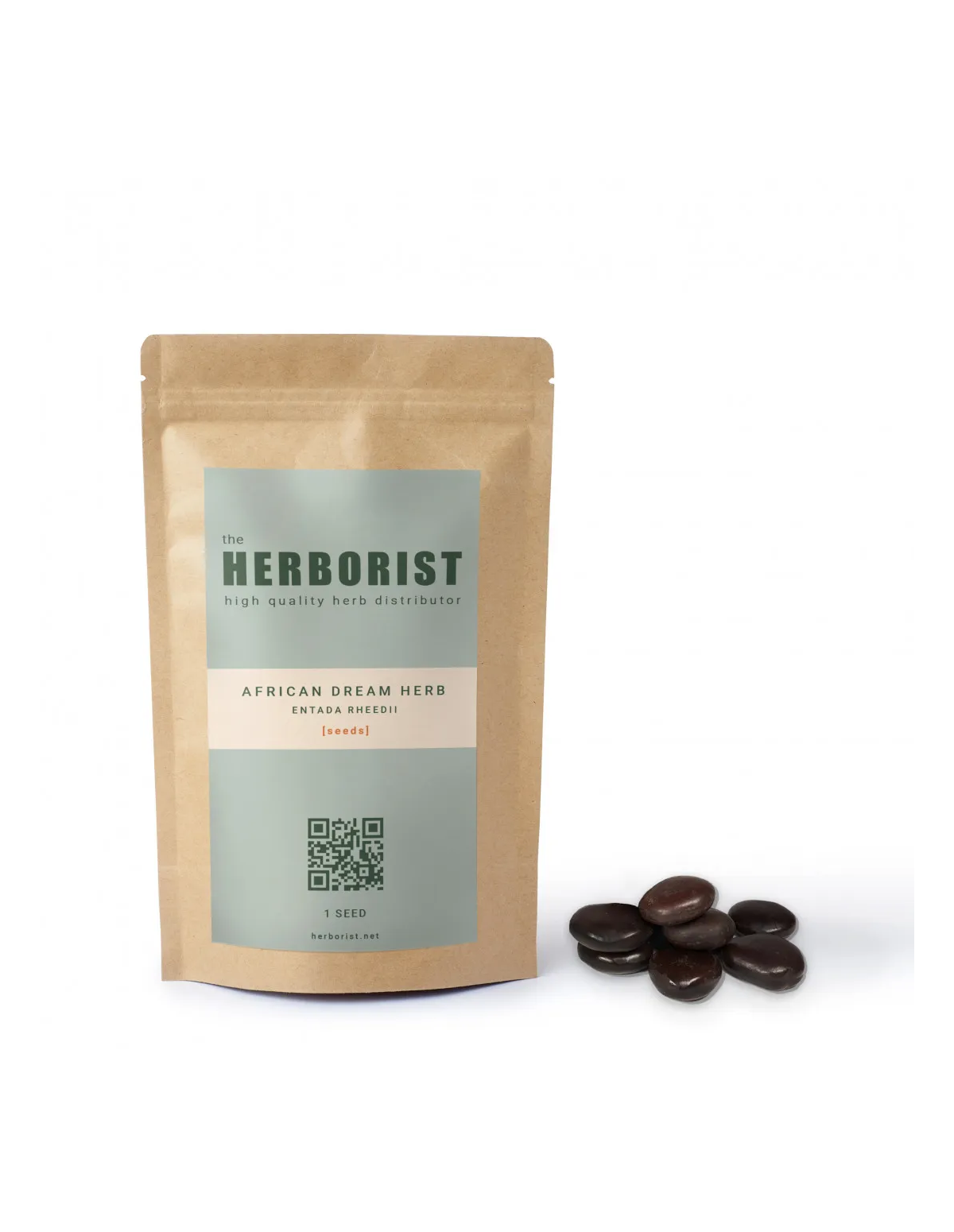 African dream herb (Entada rheedii) – graines entières – sachet Herborist et graines