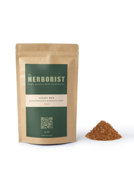 Caapi rouge (Banisteriopsis muricata) – Herborist – sachet étiqueté et matière végétale en vrac