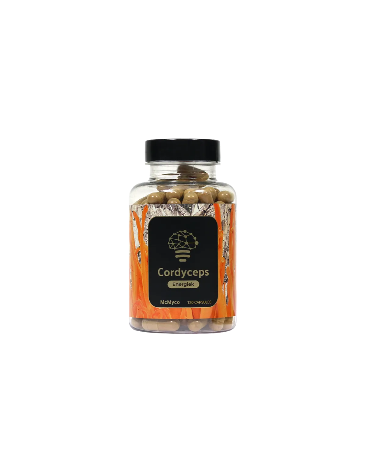 Cordyceps – McMyco, 120 gélules – pot, étiquette de face