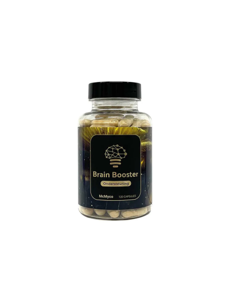 Mélange crinière de lion (Hericium erinaceus) – McMyco, 120 gélules – pot, étiquette de face