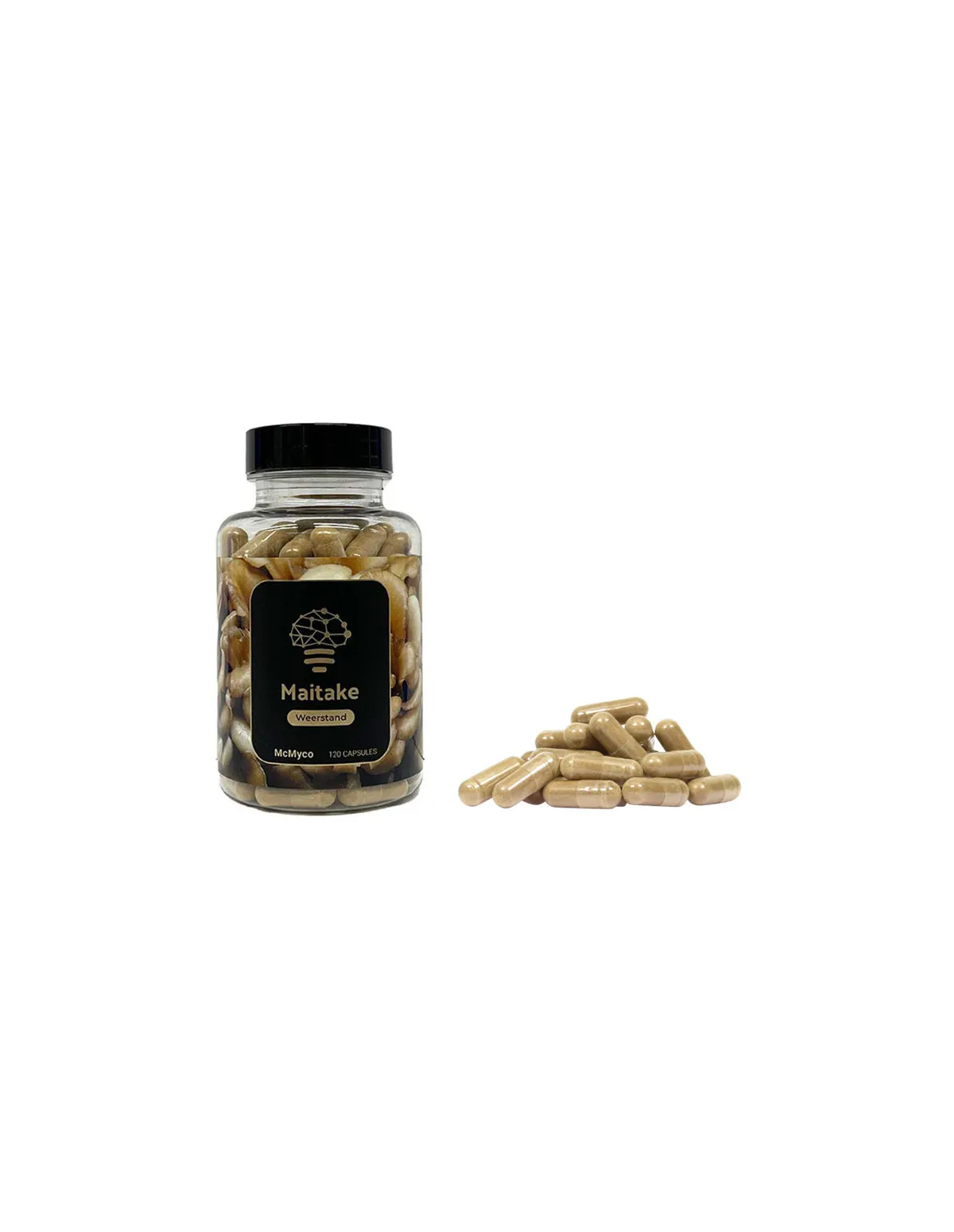 Maitake (Grifola frondosa) – McMyco, 120 gélules – pot et gélules en vrac