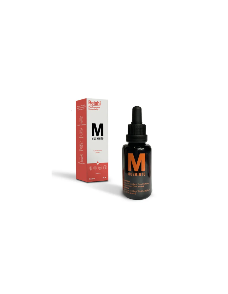 Teinture de reishi (Ganoderma lucidum) – Mushinto – flacon de 30 ml et étui